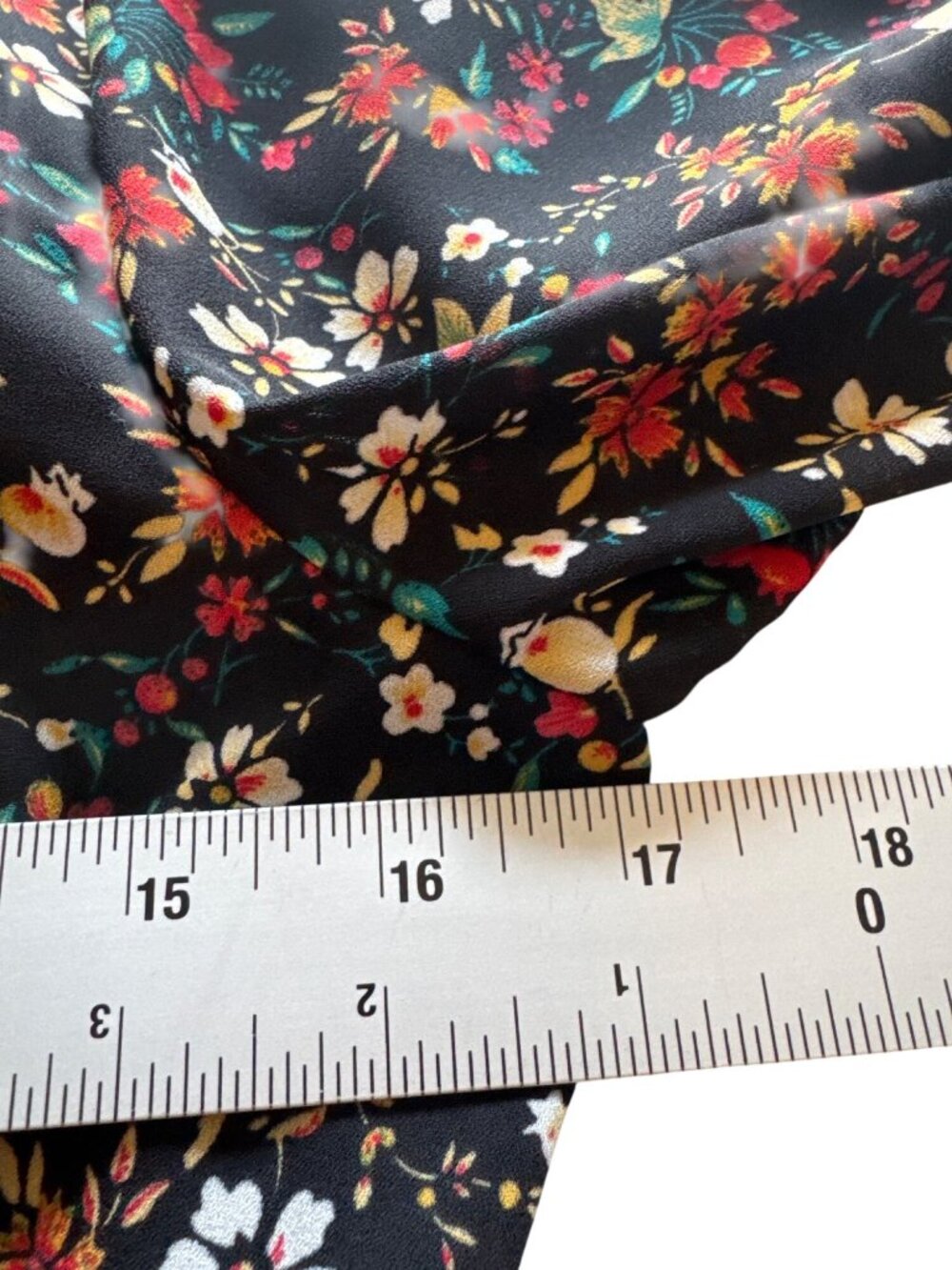 J.Crew Mercantile Ditsy Floral Faux Wrap Dress Size 4 Elastic Waist Long Sleeve - Picture 11 of 12